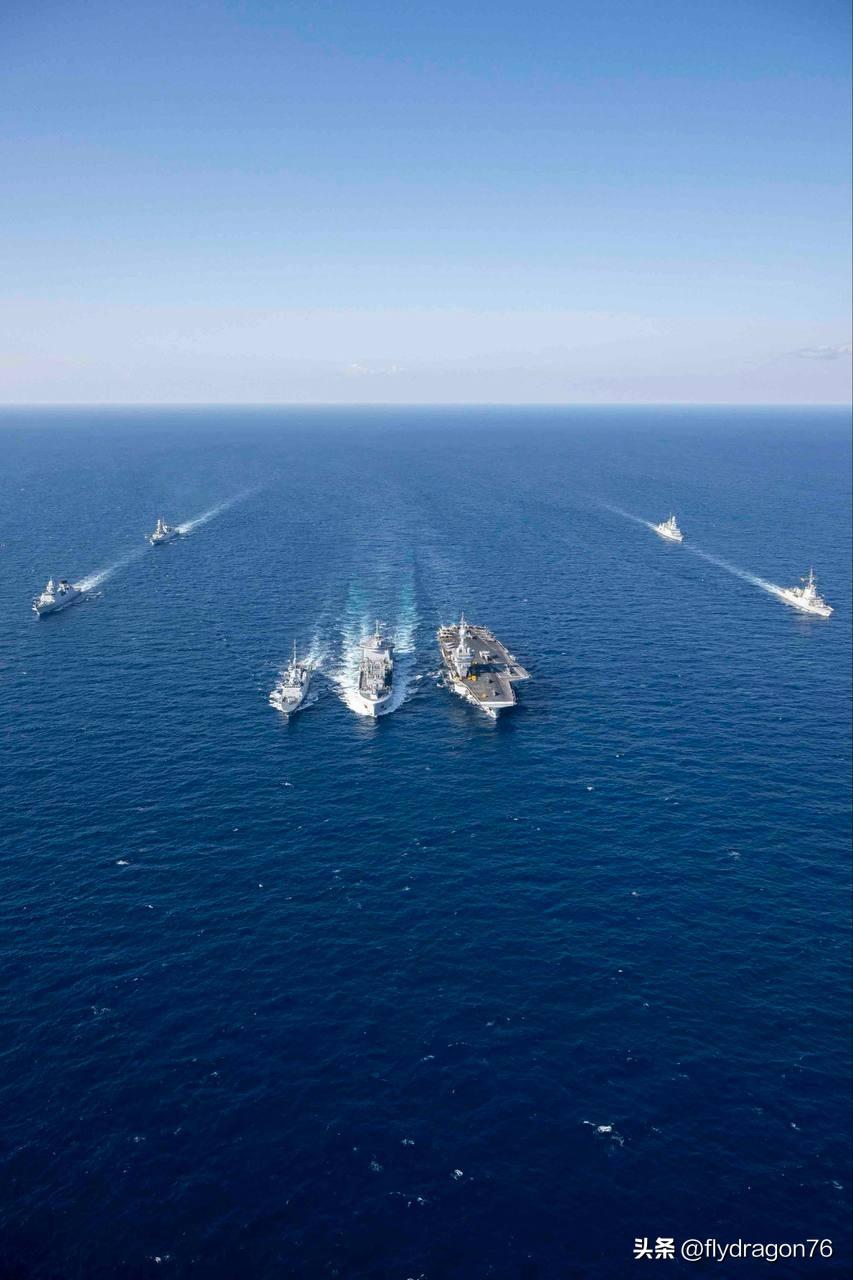 🇫🇷地中海东部：法国海军旗舰——“戴高乐”号航空母舰（R91）——及其护航编