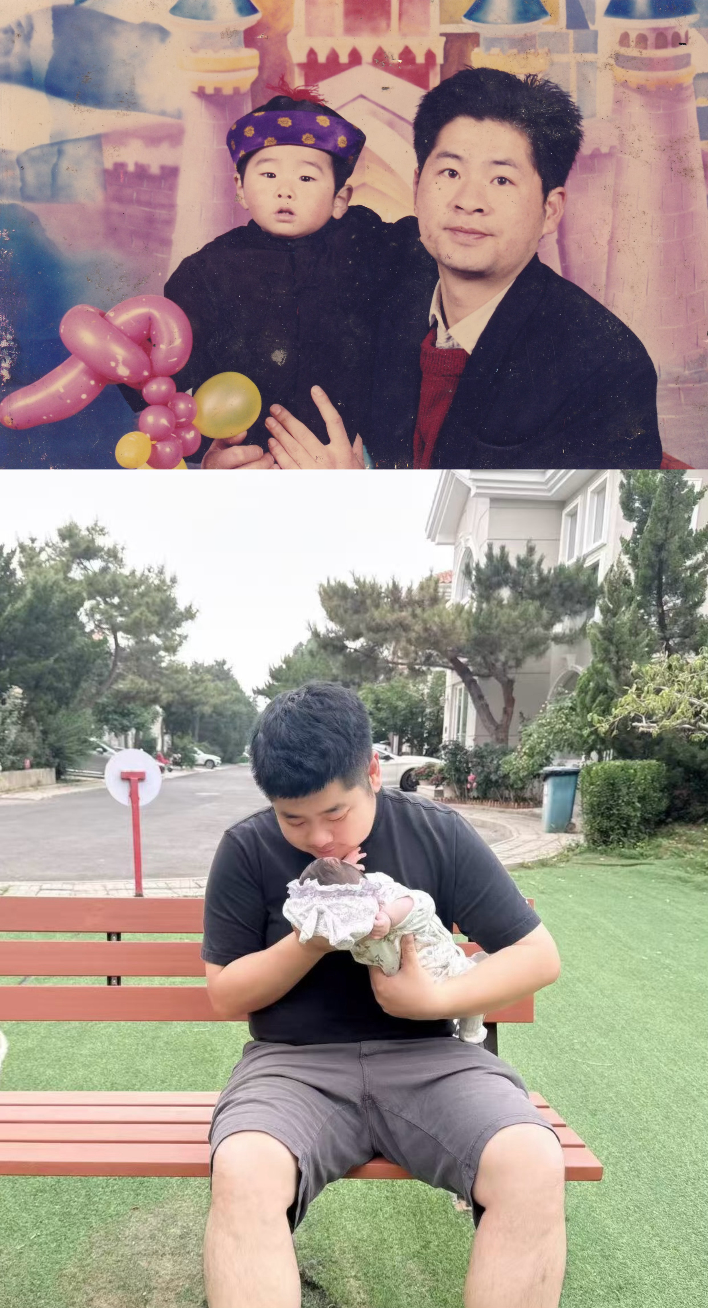 当年的儿童，最终也变成了老父亲。发条微博祝自己节日快乐儿童节 ​​​