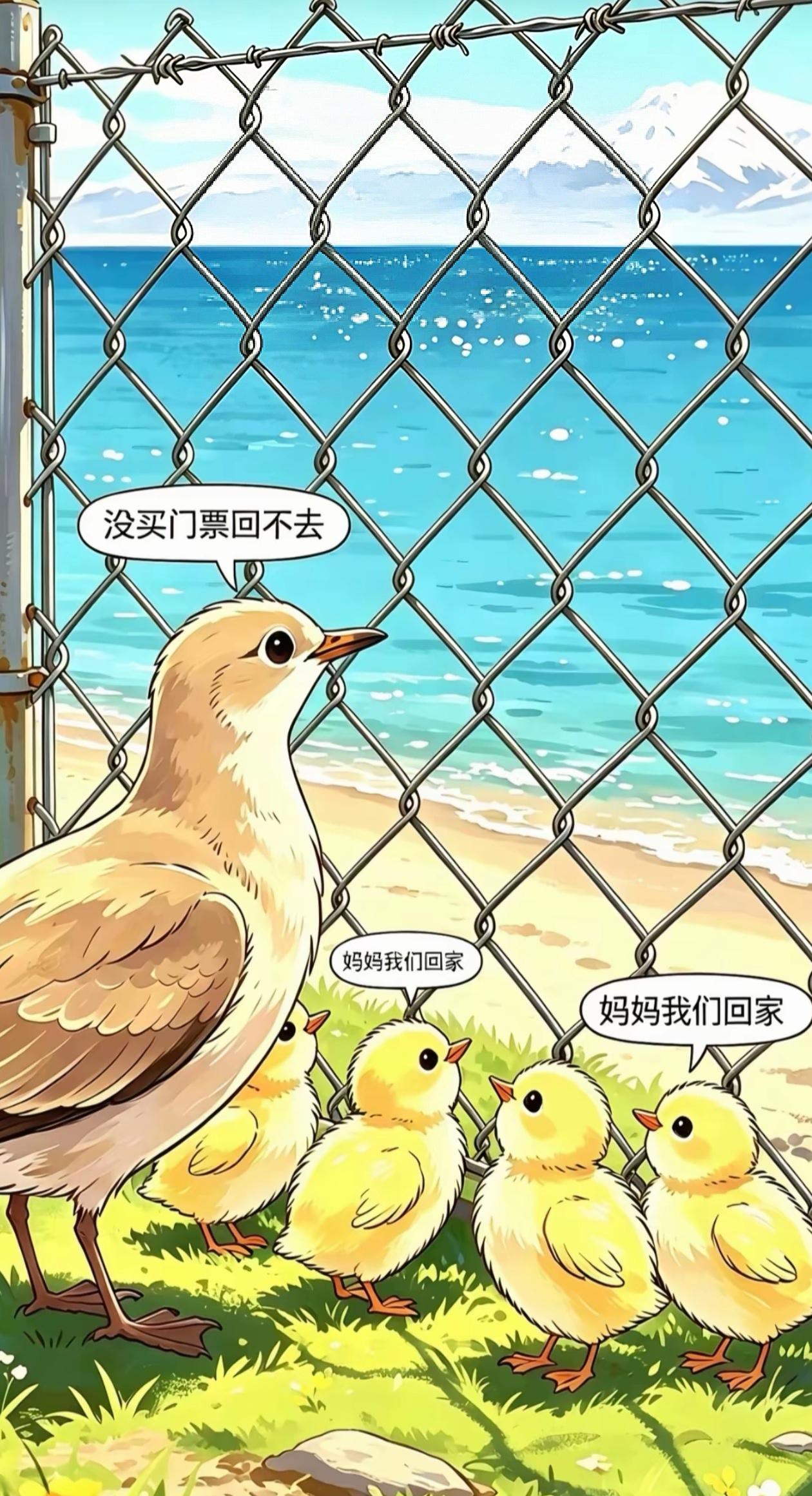 请这个景区把围湖的铁网拆了，虽然你这是为了挡游客进来拍照打卡，但是你也把迁徙的、