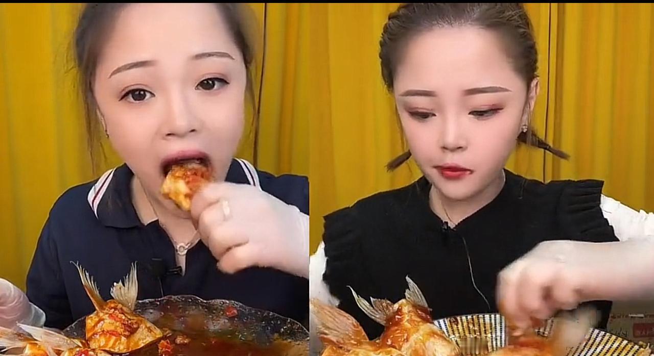 鱼肥油，还是三三吃的香，吃的干净，这位大蒜吃的香，鱼肥油在她嘴里没味且浪费大！老