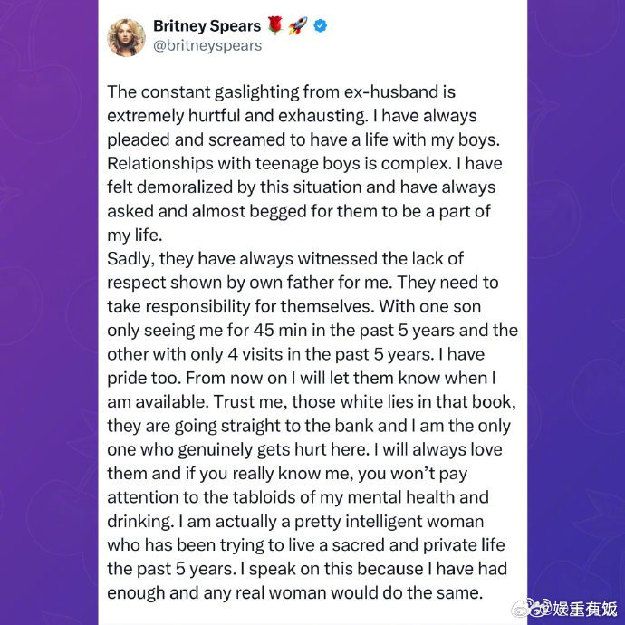 布兰妮回应前夫指控 布兰妮Britney Spears就前夫凯文·费德林关于子女