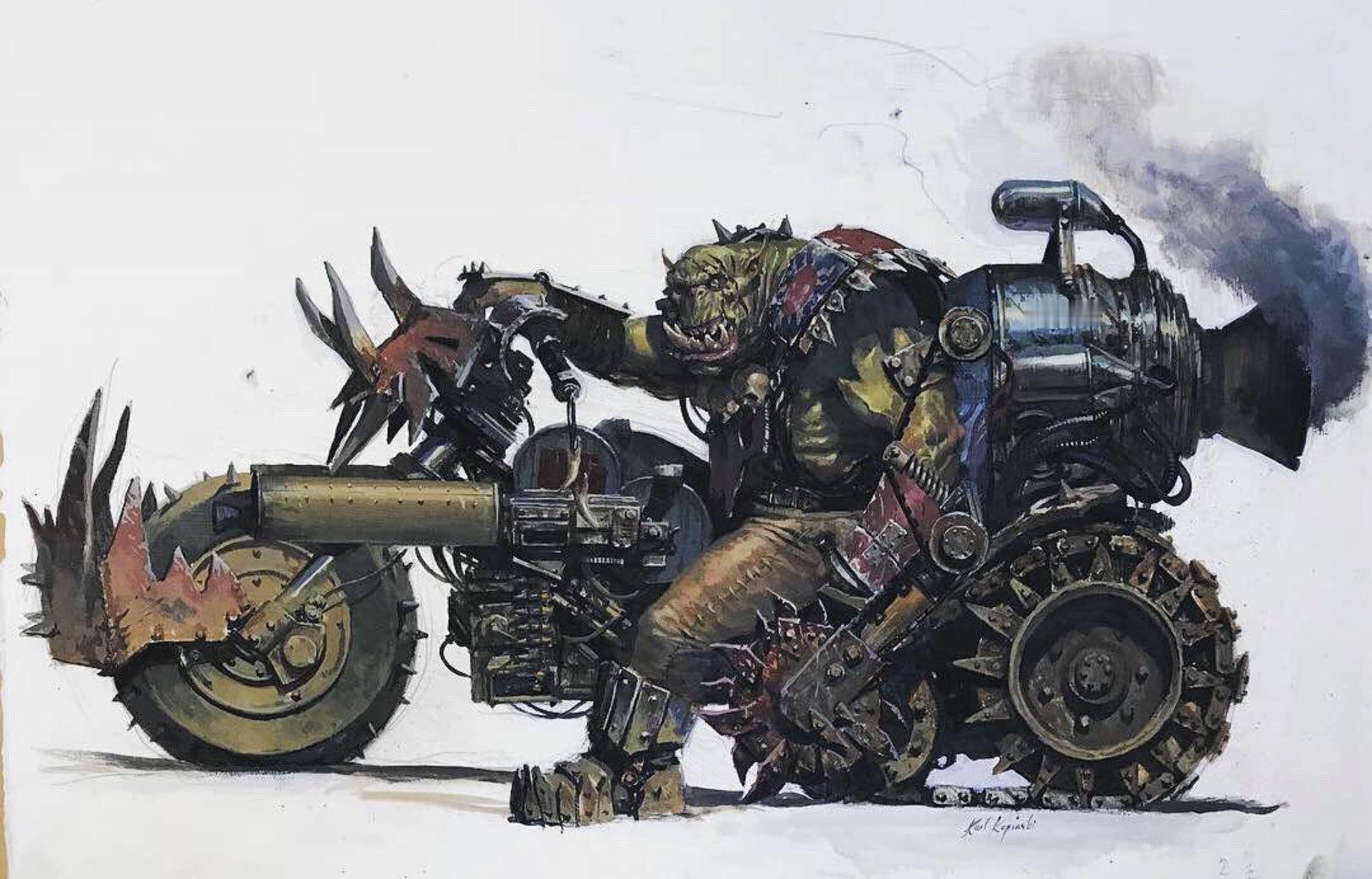 战锤40k 兽人摩托小子by Karl Kopinski 