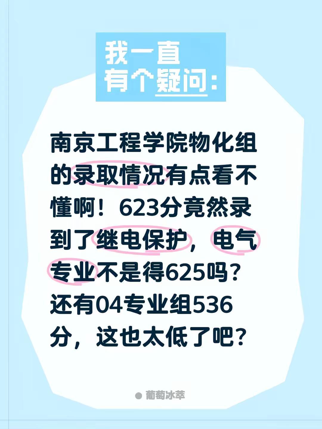 南工程专业组怎么了。南京工程学院物化组的录取情况有点看不懂啊！623分竟然录到了