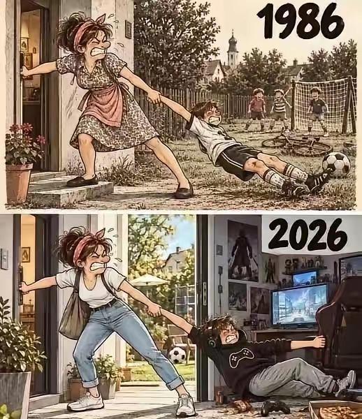 从80年代到当代40年改革开放，
教育最大的变化就是孩子们从真实游戏玩到了虚拟游