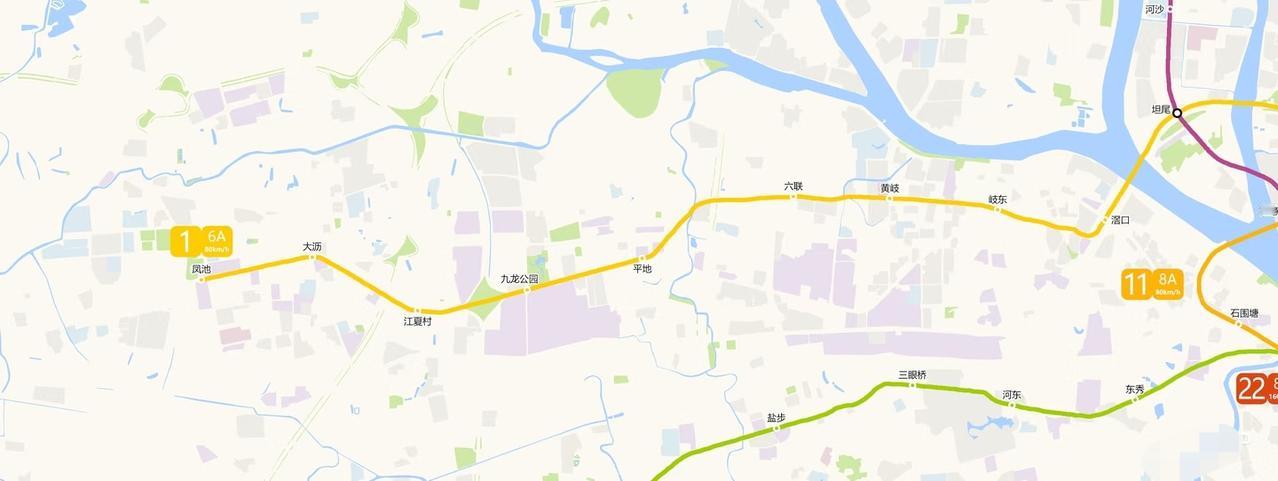 如果1号线西延大沥
1号线佛山段从滘口出发，沿鄱阳路、广佛路一路西行，终点于大沥