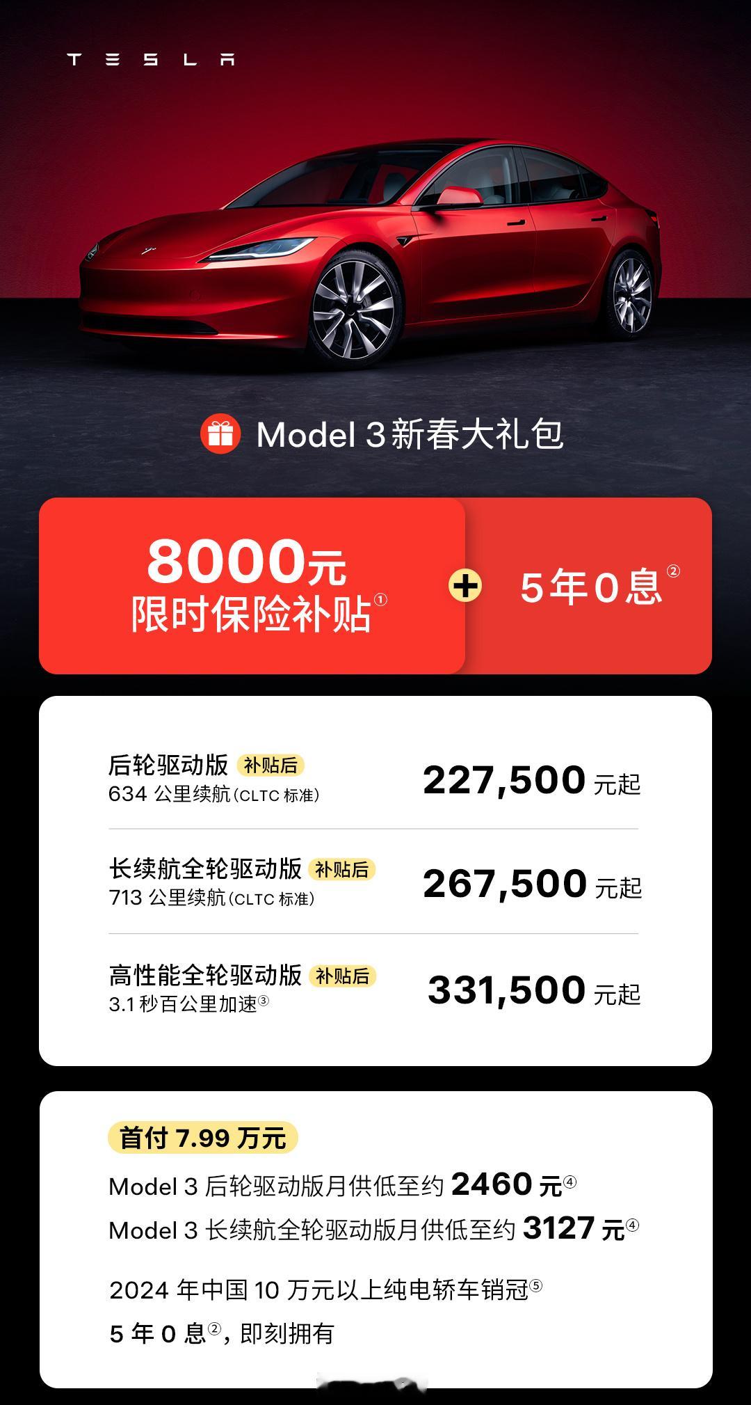 特斯拉Model3降价8000元 新年第一降，原来是特斯拉。Model 3全系限