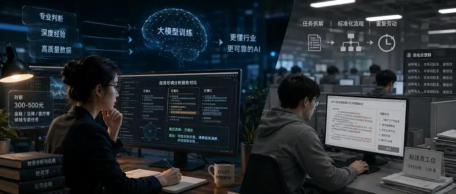 以前月薪三四千的AI标注员，如今成了“炼金师”，时薪最高800元，还要求硕士起步