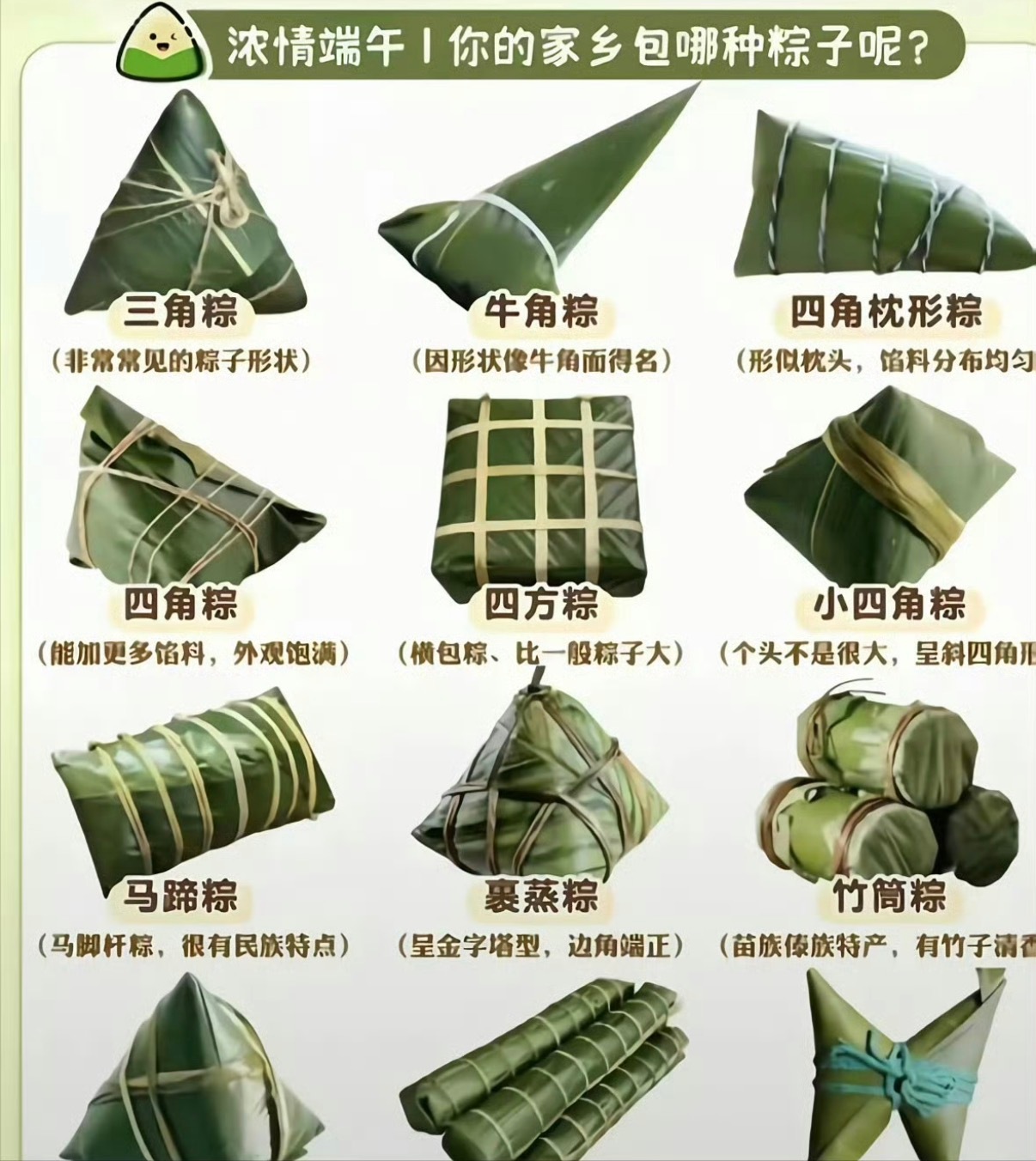 当我意识到粽子只是一种形状我们这包的基本都是马蹄粽