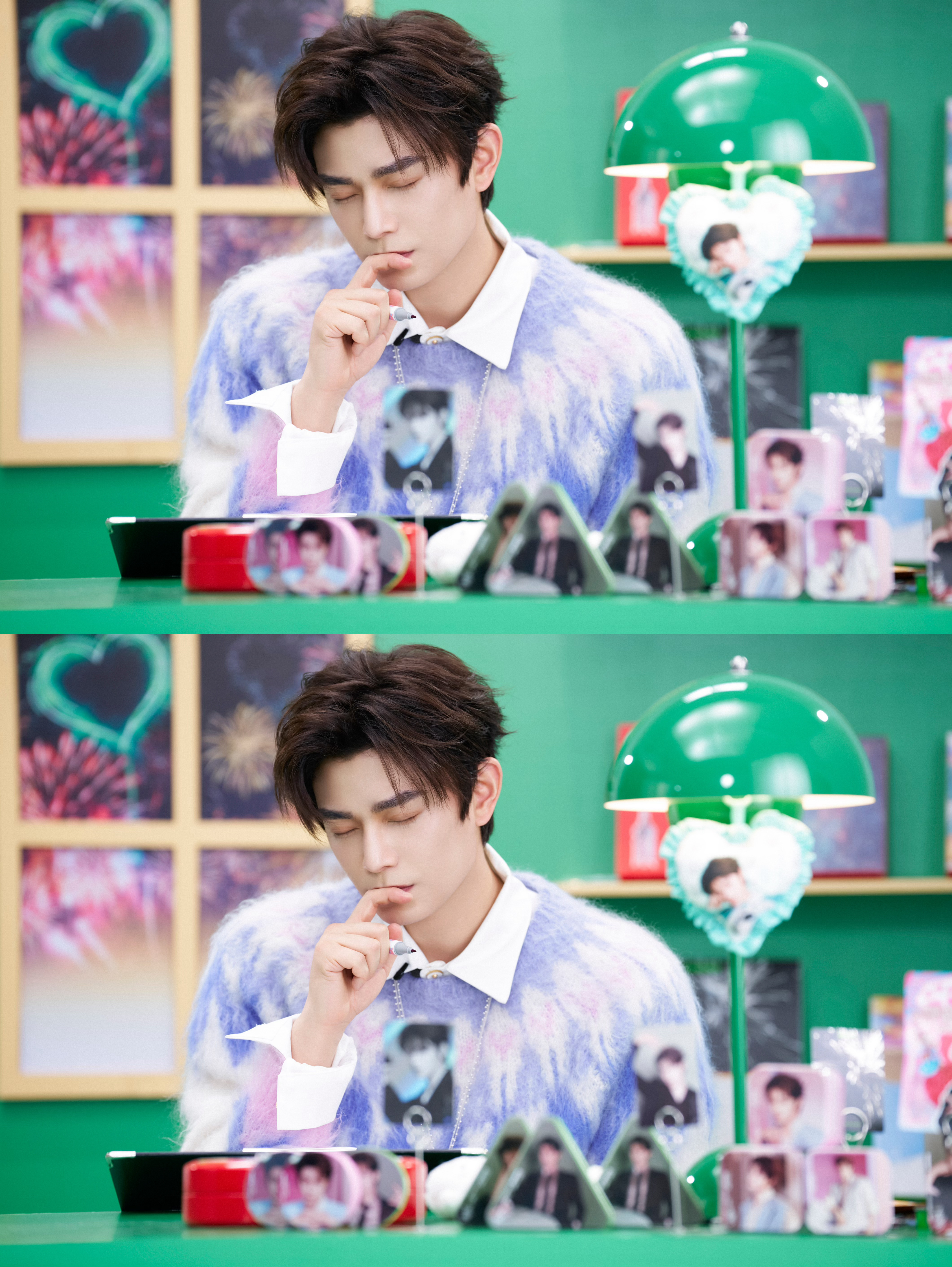 丁禹兮直播花絮图 丁禹兮没有任何谐音梗就是字面意思丁禹兮直播新鲜花絮图掉落 毛茸