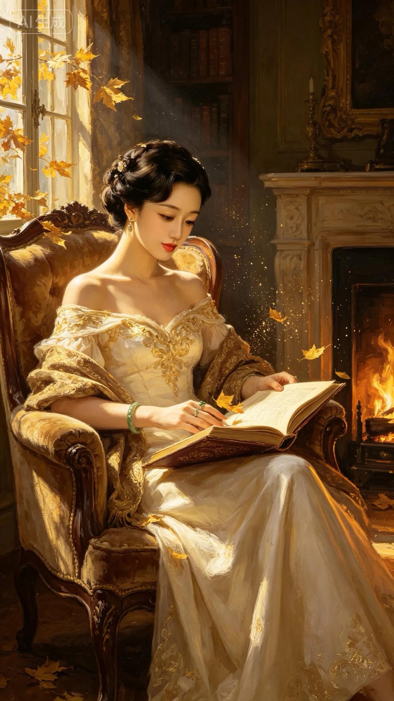 原创七绝●记忆犹新/古韵  

茶香火暖慢翻书，
叶落光明格外舒。
浪漫氛围如梦
