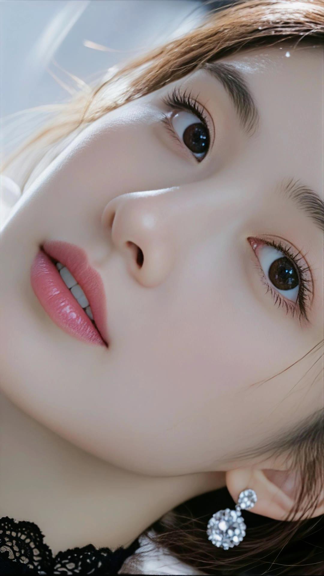这位姐姐好美啊，眼睛好大！