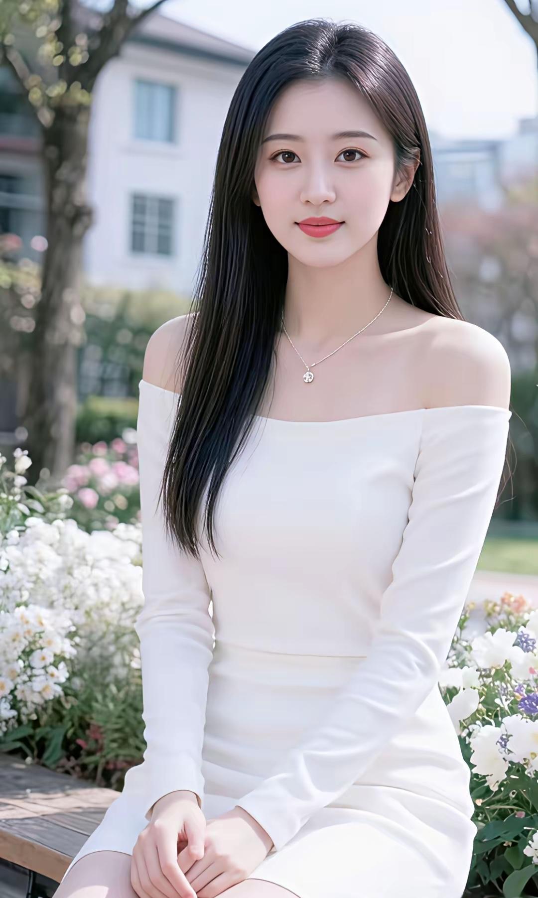 玉人如花坐，春光满面来。