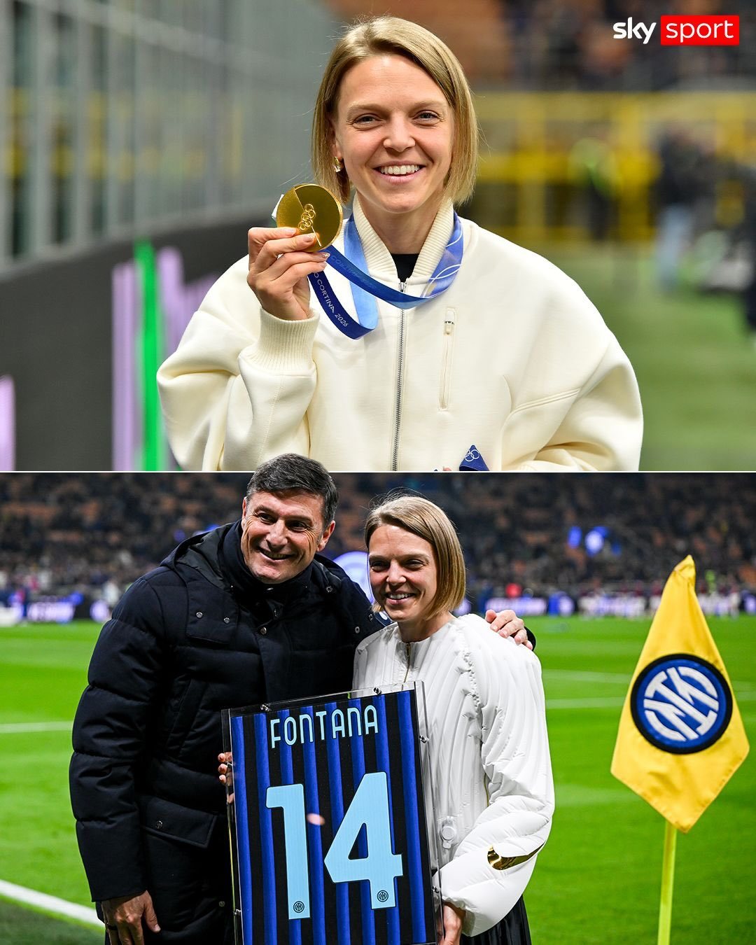 冬奥会 天空体育报道，意大利冬奥会传奇丰塔纳，观看了今天凌晨结束的国际米兰2比0