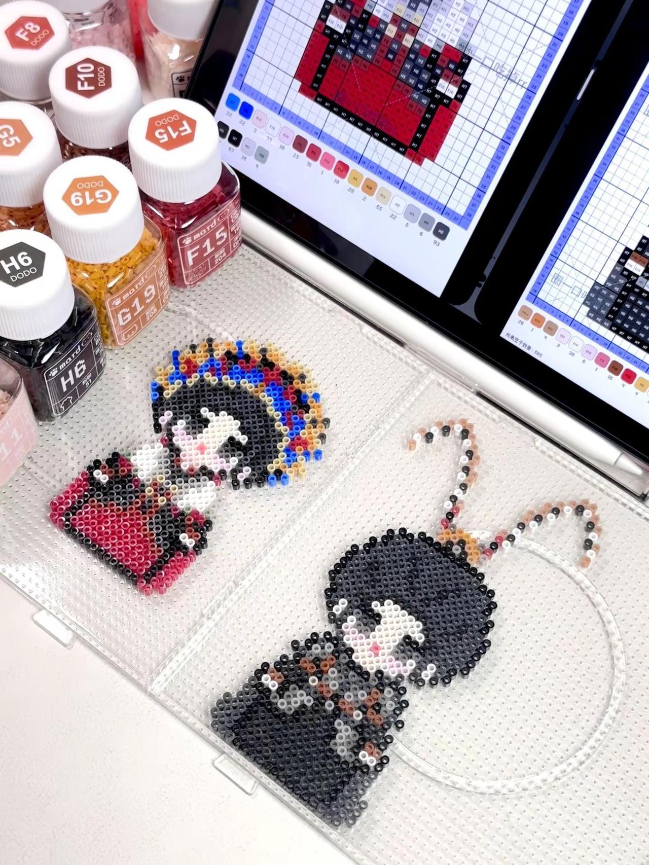 拼豆日记📔｜樊长玉X谢征。就这个双A爽！图纸：圈圈rr拼豆 拼豆图纸 逐玉 樊