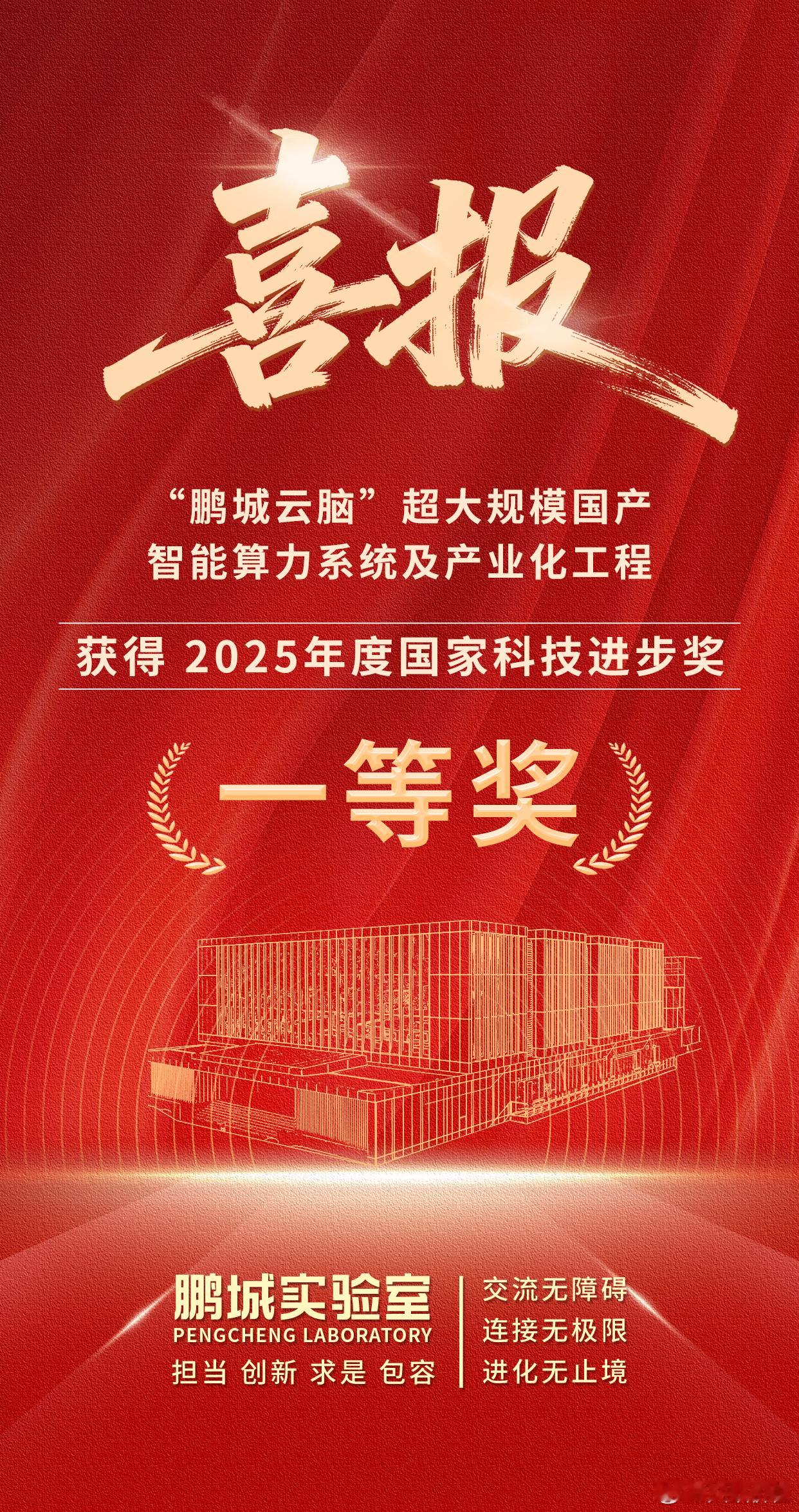 2025年度国家科学技术奖揭晓，鹏城云脑"超大规模国产智能算力系统及产业化工程获