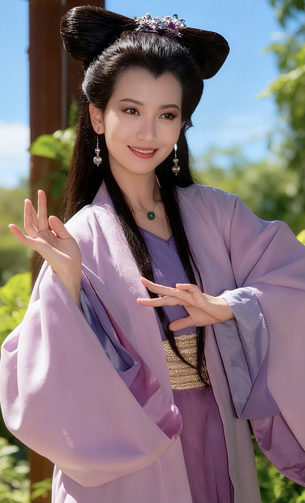 这个手势和身段，
放在如今的女演员去演戏会不会被喷做作，
但是看到赵雅芝脸的瞬间