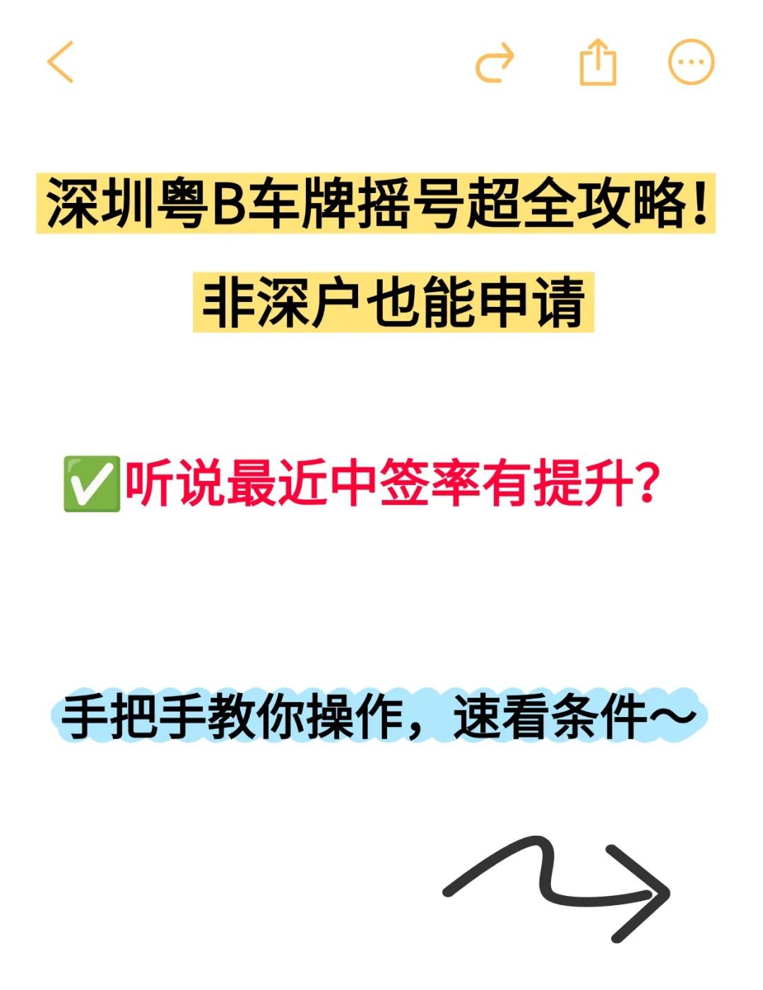 深圳粤B车牌摇号全攻略！非深户也能申请
打工人想在深圳摇粤B车牌？
这些条件必须