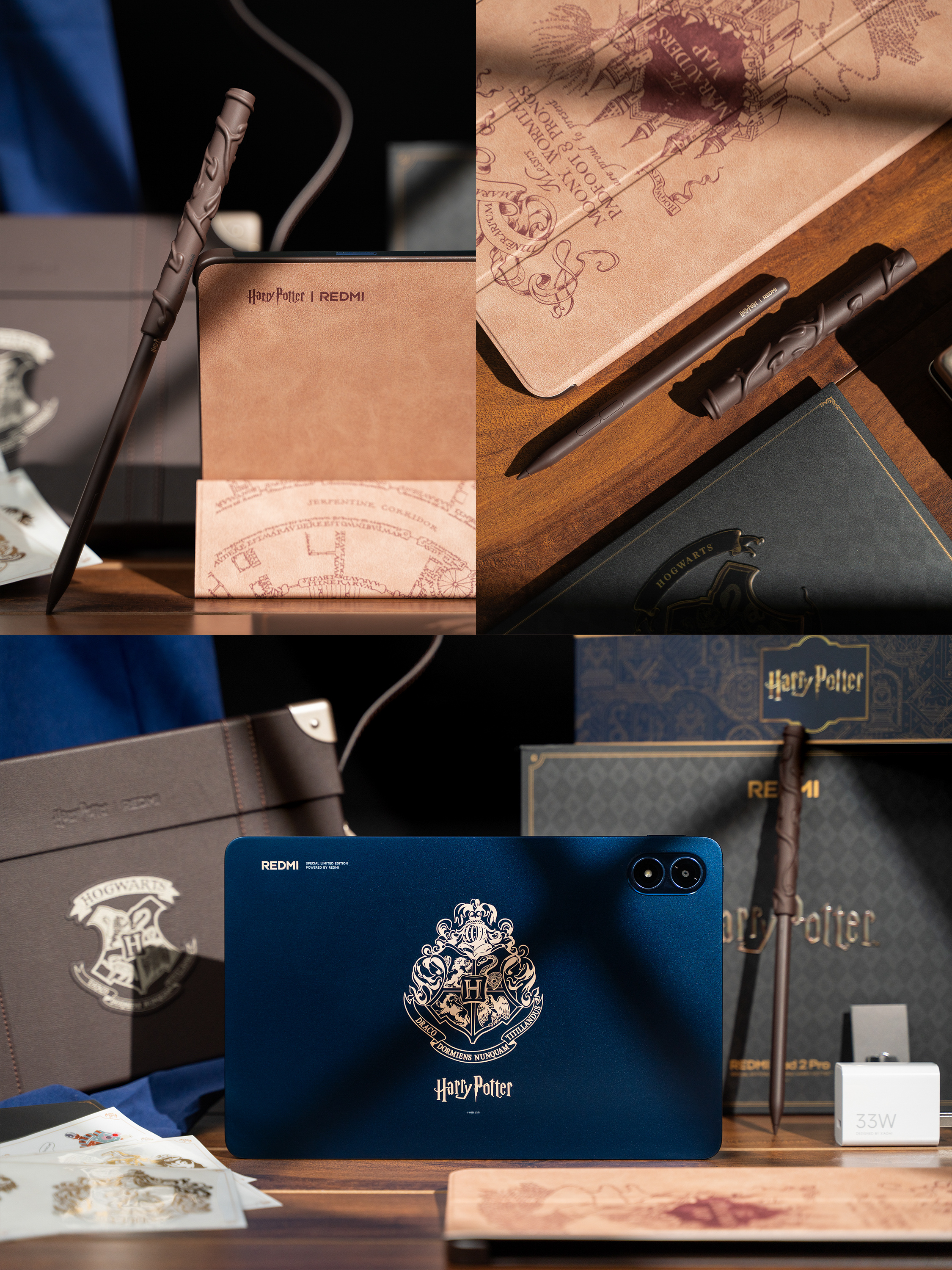 来上一组REDMIPad2Pro哈利波特版 ，这一套也是很帅的联名定制，细节很多