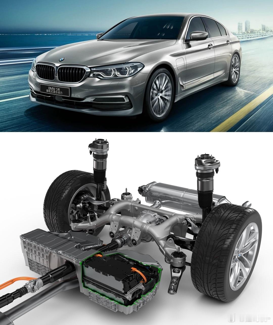 宝马PHEV的演变过程1、F18，电池包在后轴上方，重心高；2、G38，电池包挪