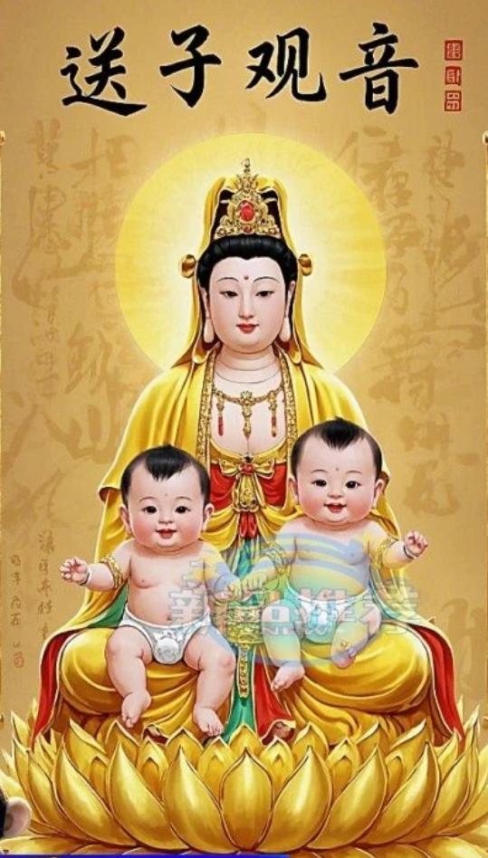 观音山上观山水
送子佛前送佛缘