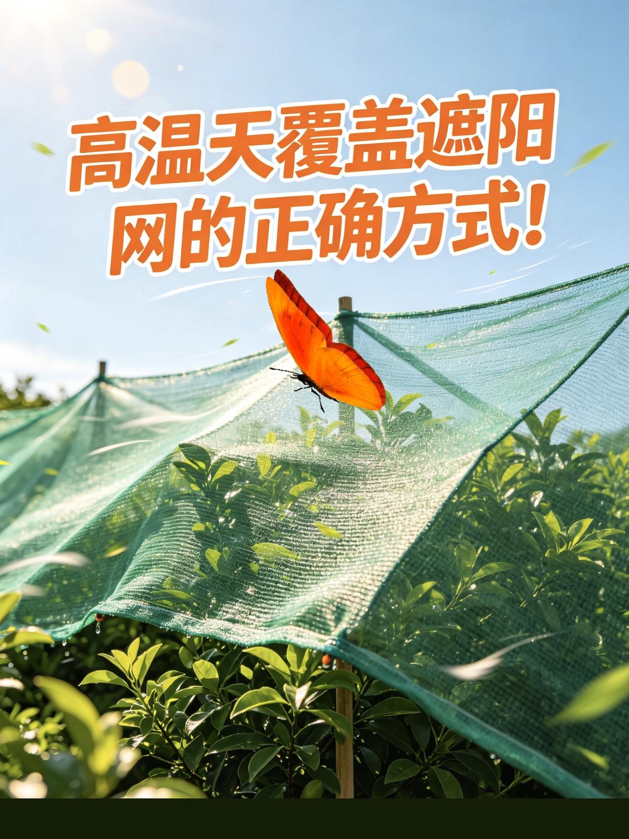 高温天遮阳网正确覆盖方式！遮阳网 高温 三农种植新方案
