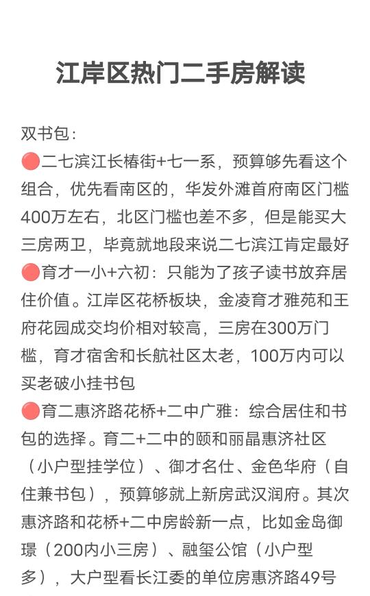 江岸区热门书包二手房解读‼️你买了没⁉️