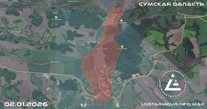 据俄乌战场最新消息，不久前在苏梅州边境前线，俄军在控制格拉博夫斯科耶村后，继续向