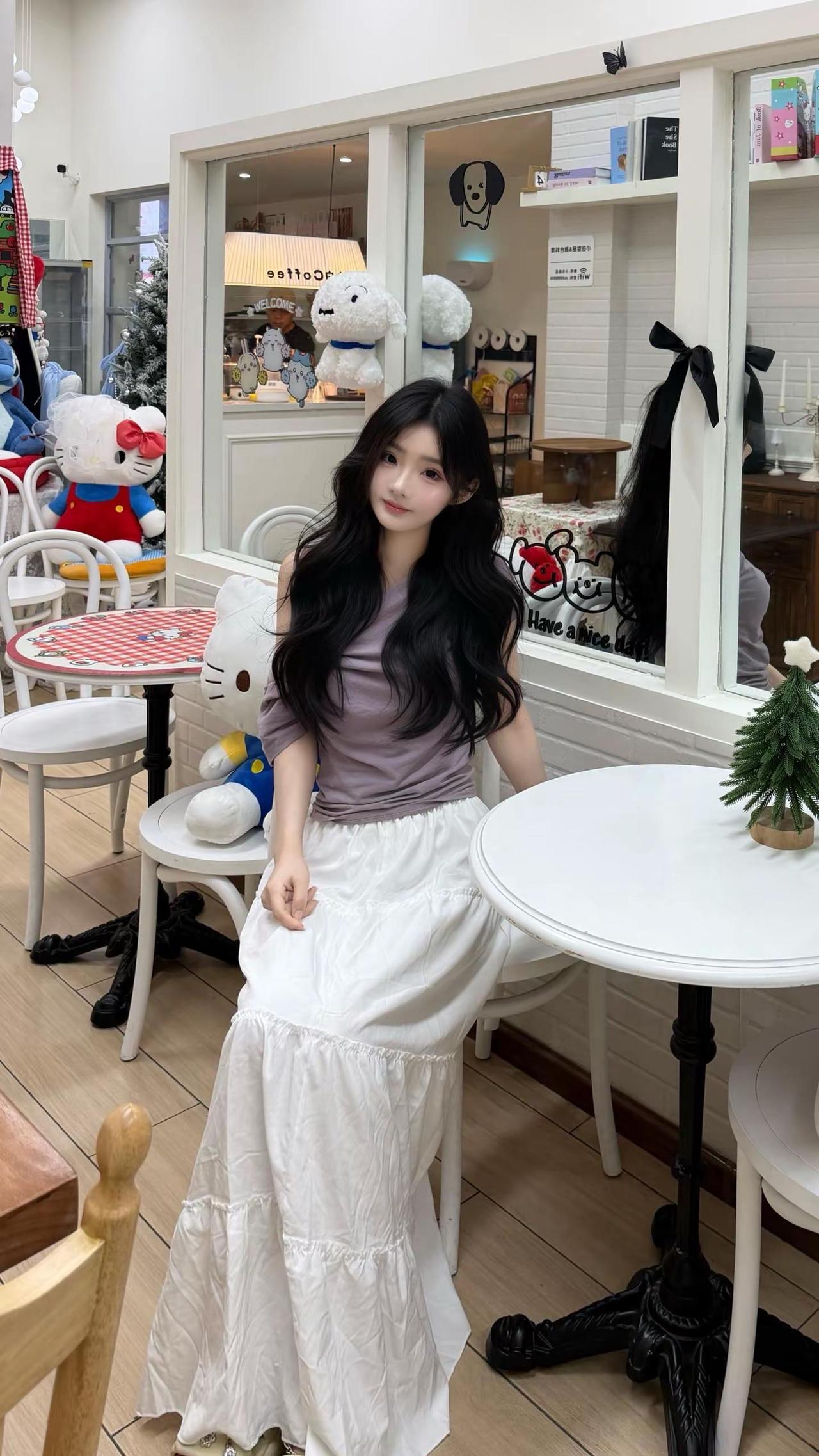一切都是蛋蛋的…(´･_･`)今日份韩女穿搭 ins风咖啡厅穿搭 少女感ootd