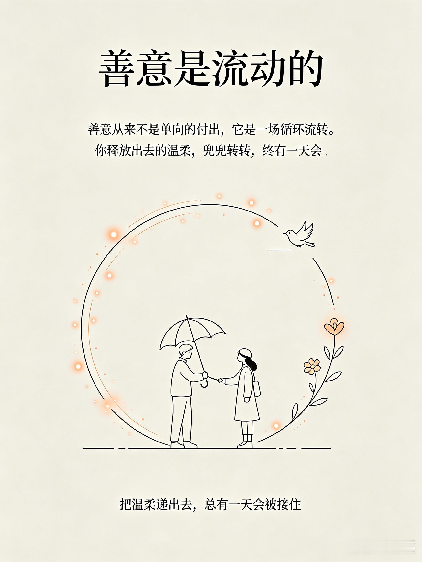 突然发现善意是流动的情感热点创作激励计划善意从来不是单向的付出，它是一场循环流转