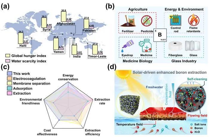 中国的科研团队提出了一种革命性的太阳能驱动多场协同策略，用于从海水或盐水中同步提