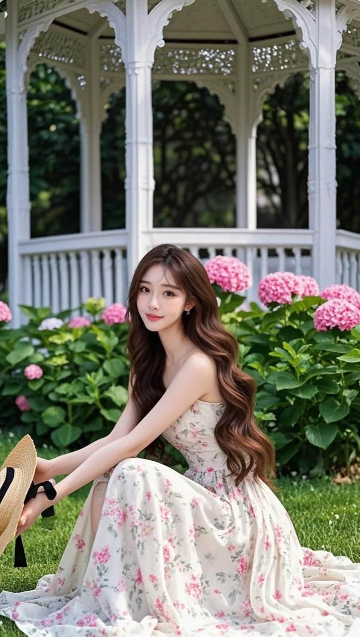 凉亭碎花影 原来ai写真可以这么美 人生总得有一套ai写真吧 谁拍谁好...
