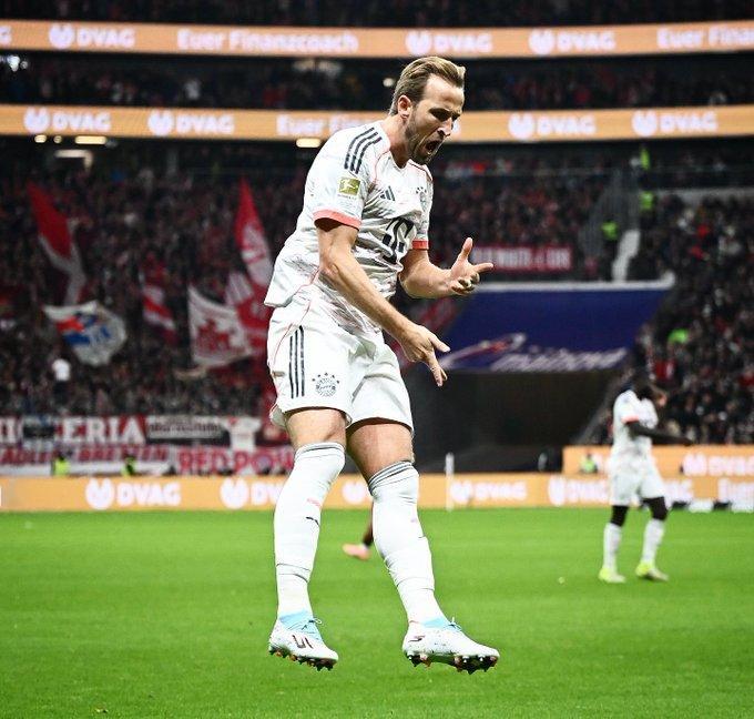 哈里·凯恩在2025年结束时，为俱乐部和国家队共打入60球。他也是德甲历史上最快