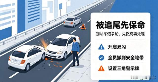 被追尾别傻站着吵架！交警再三提醒：这3步做错，赔钱又伤身