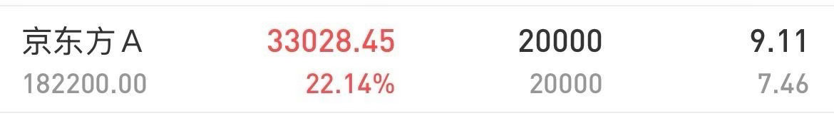 京东方A翻红拉升！就问一声布局的个股牛不牛！ 