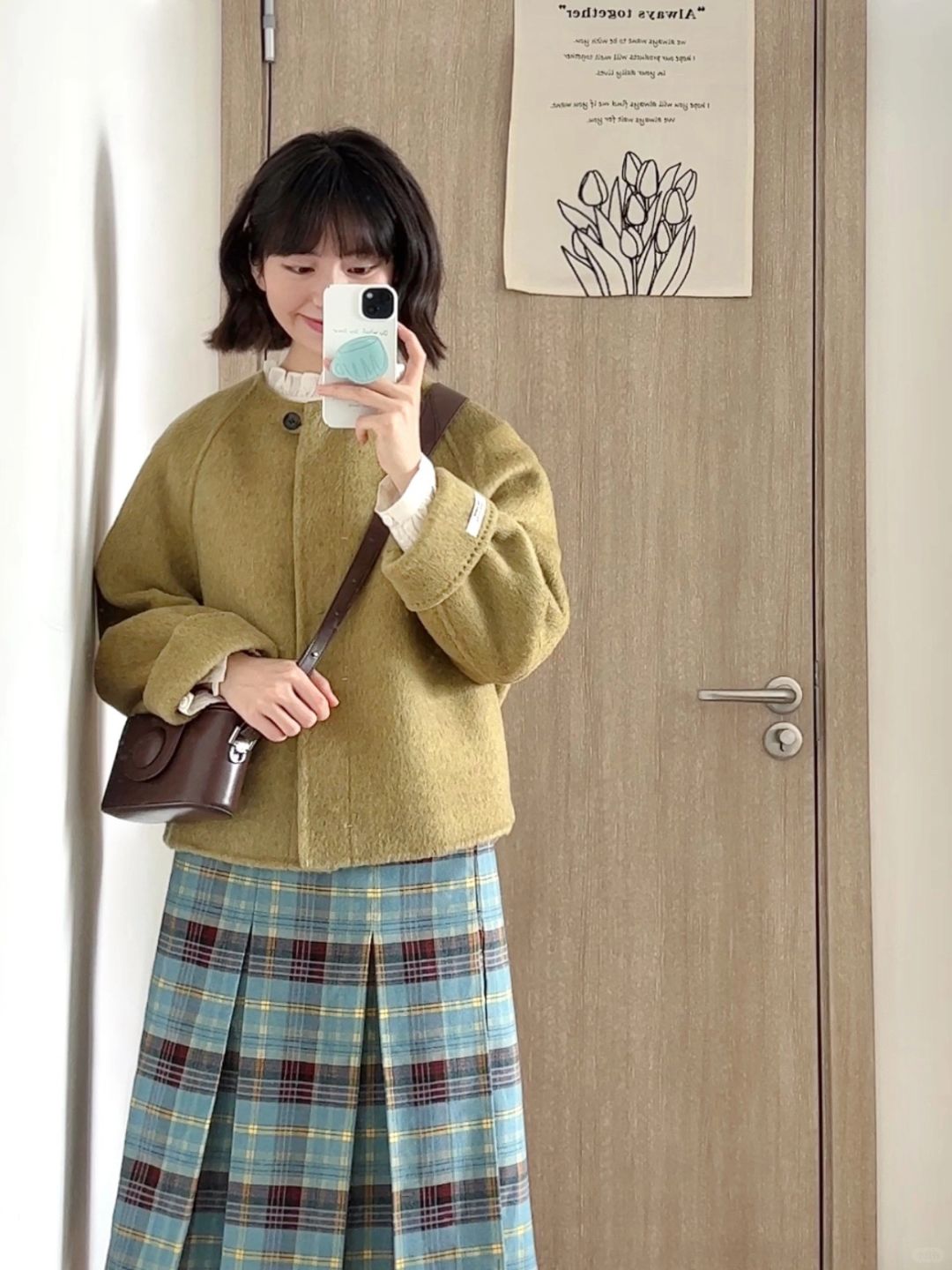复古日系女孩拒绝不了格纹裙～