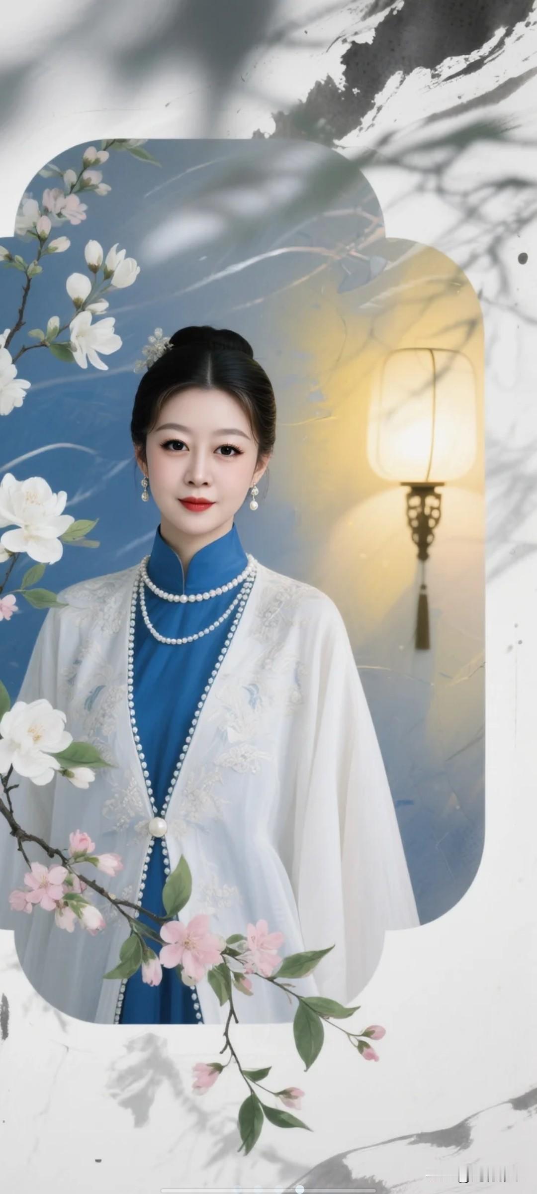 玉人如花，灯影如梦。