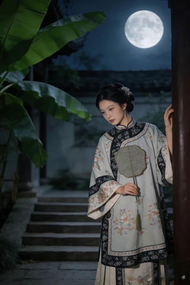 落月凝愁满画楼，
眉间幽恨锁清秋。
子规声里残春尽，
落花纷飞心郁忧。