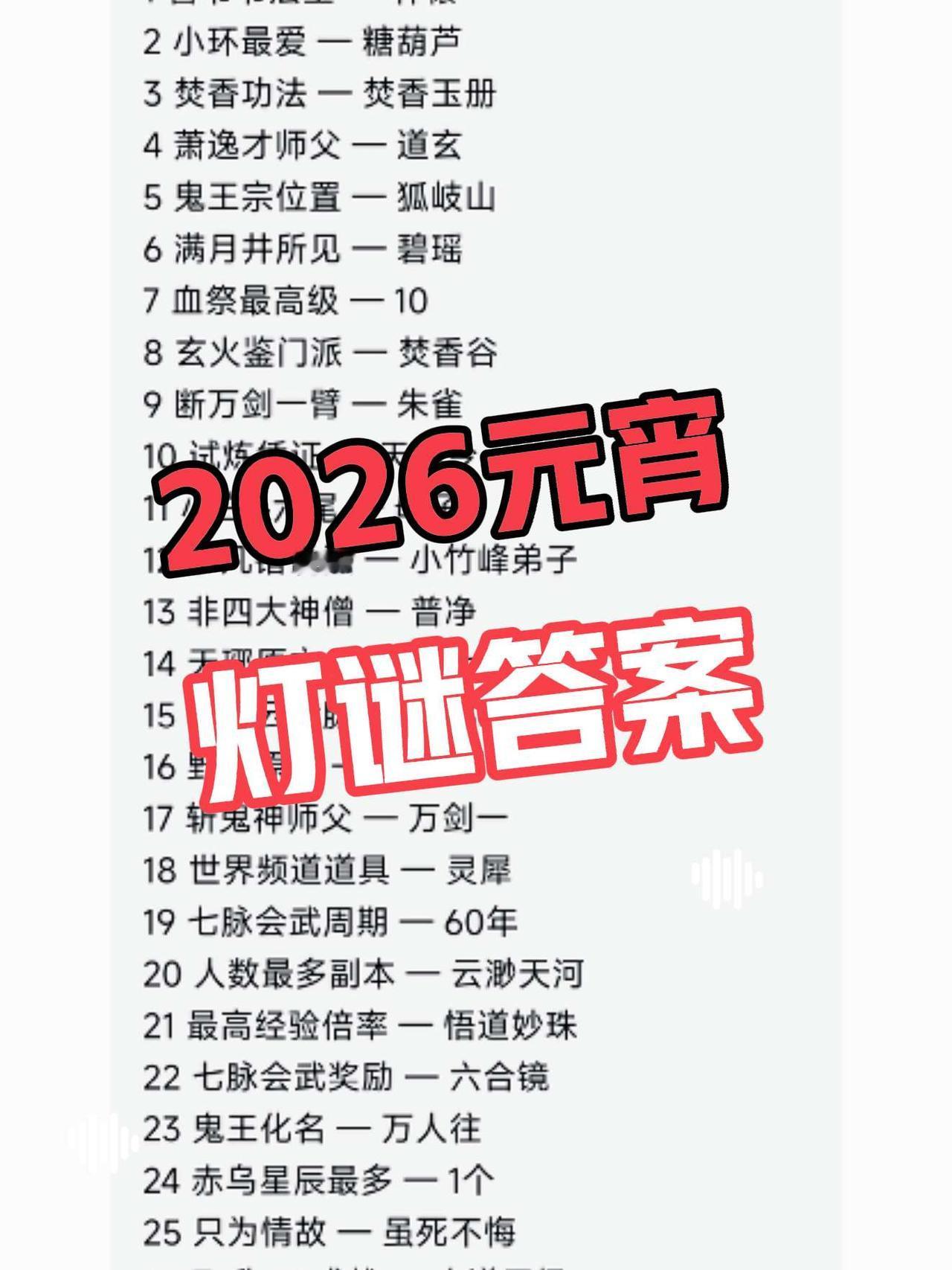 诛仙端游   2026元宵答题·极简速记版诛仙端游 诛仙3