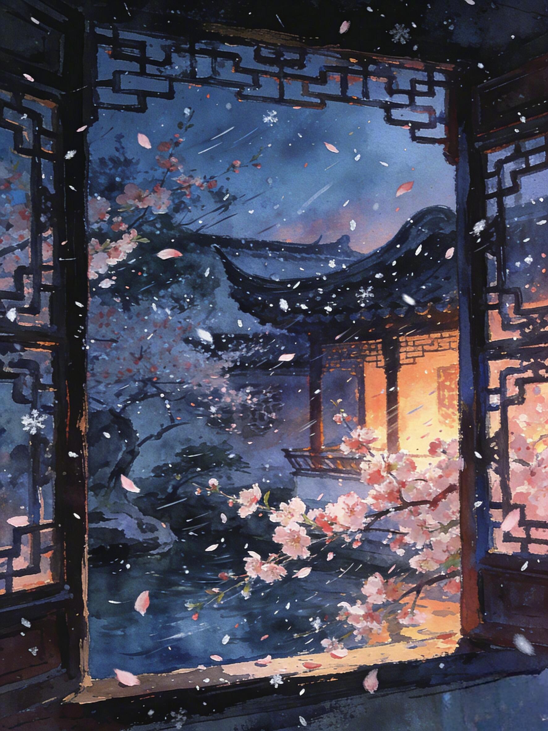 落花夜雨辞寒食，尘香明日城南陌。 