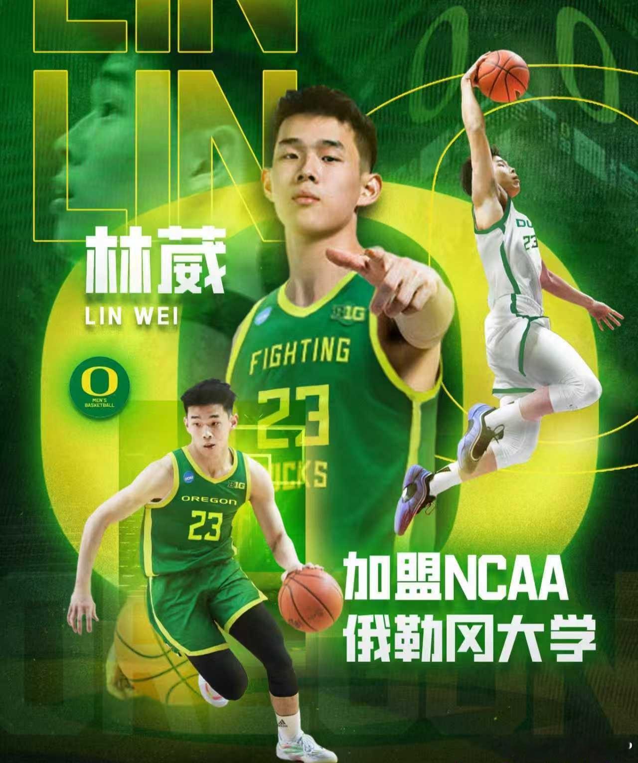 林葳加盟俄勒冈大学 林葳经纪公司自豪地宣布，这创造了中国职业球员转战NCAA的历
