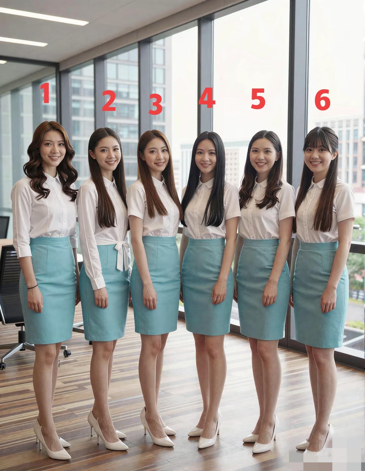 6个人当中，藏着一个男人，你能找出谁是男扮女装吗？