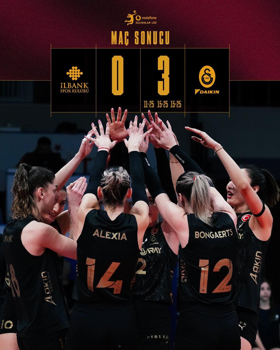 【王媛媛15分全场最高 加拉3比0伊尔银行】北京时间17日晚上，女排土超常规赛第