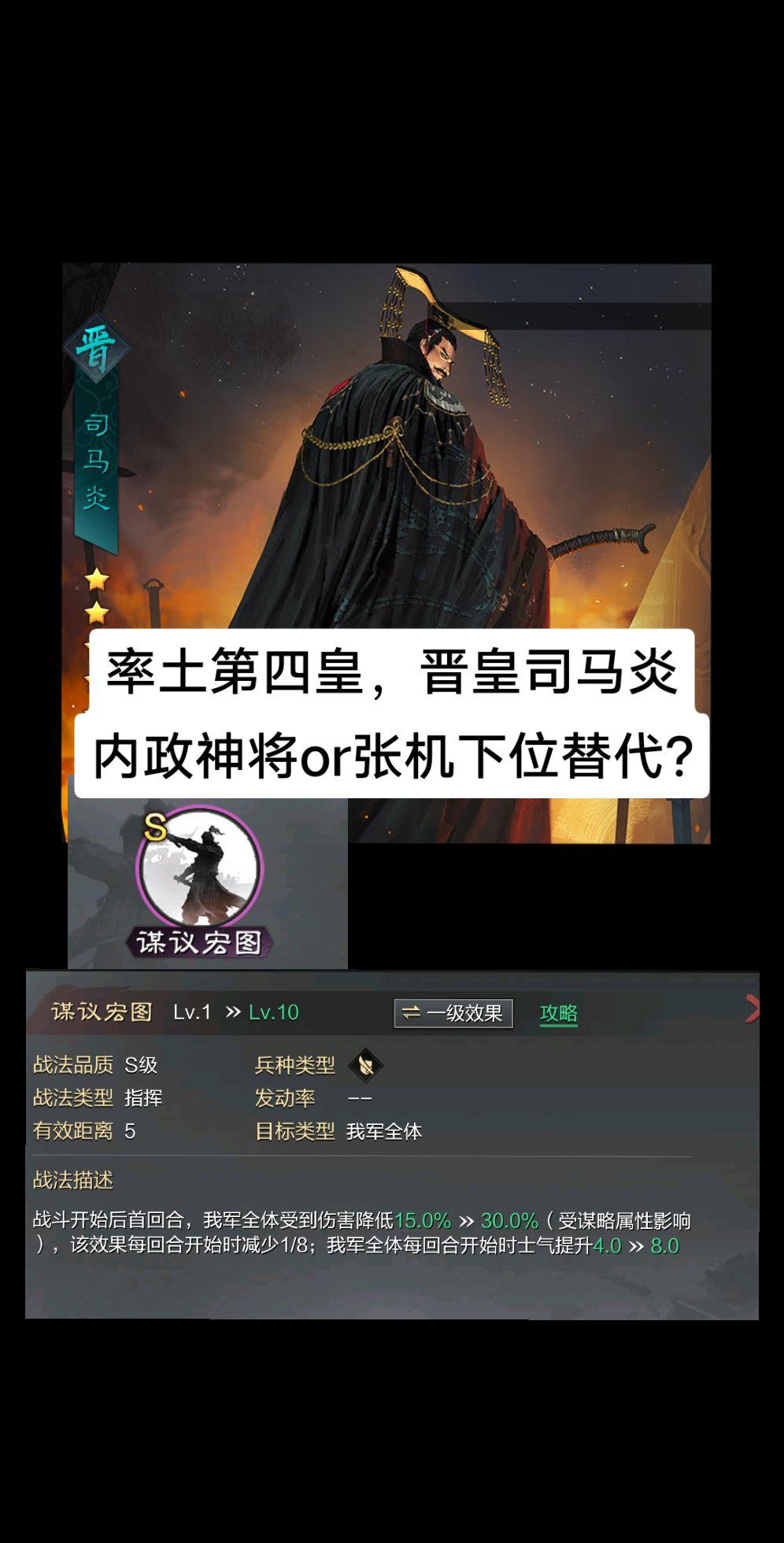 大佬们司马严率土第四皇，内政神将。