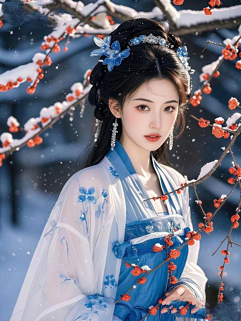 上联：雪落空山梅入画
下联：疏影横斜迎春来