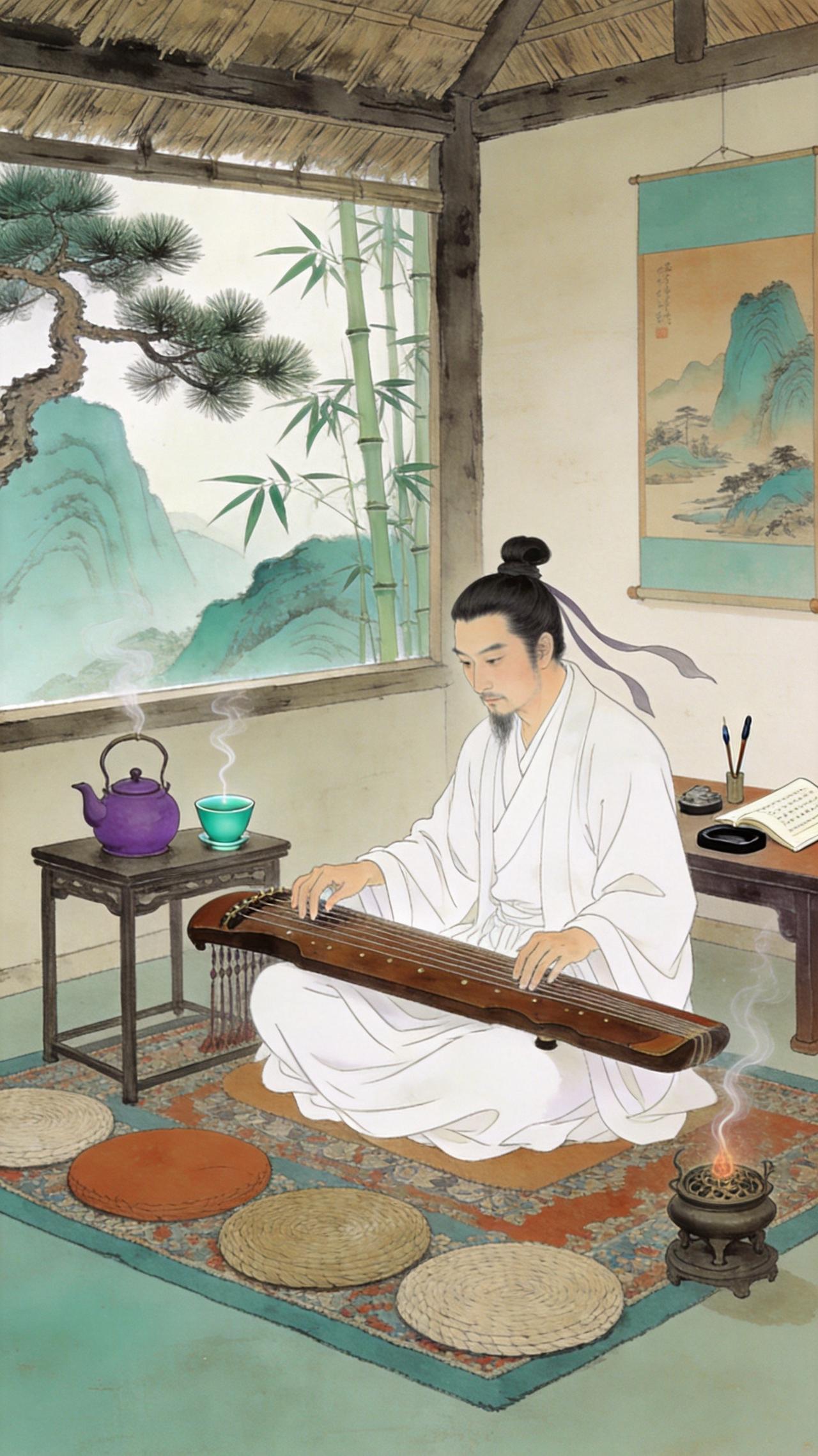 人生八雅，茶是一味
古人的闲情，藏在八件事里。
琴、棋、书、画、诗、酒、花、茶。
