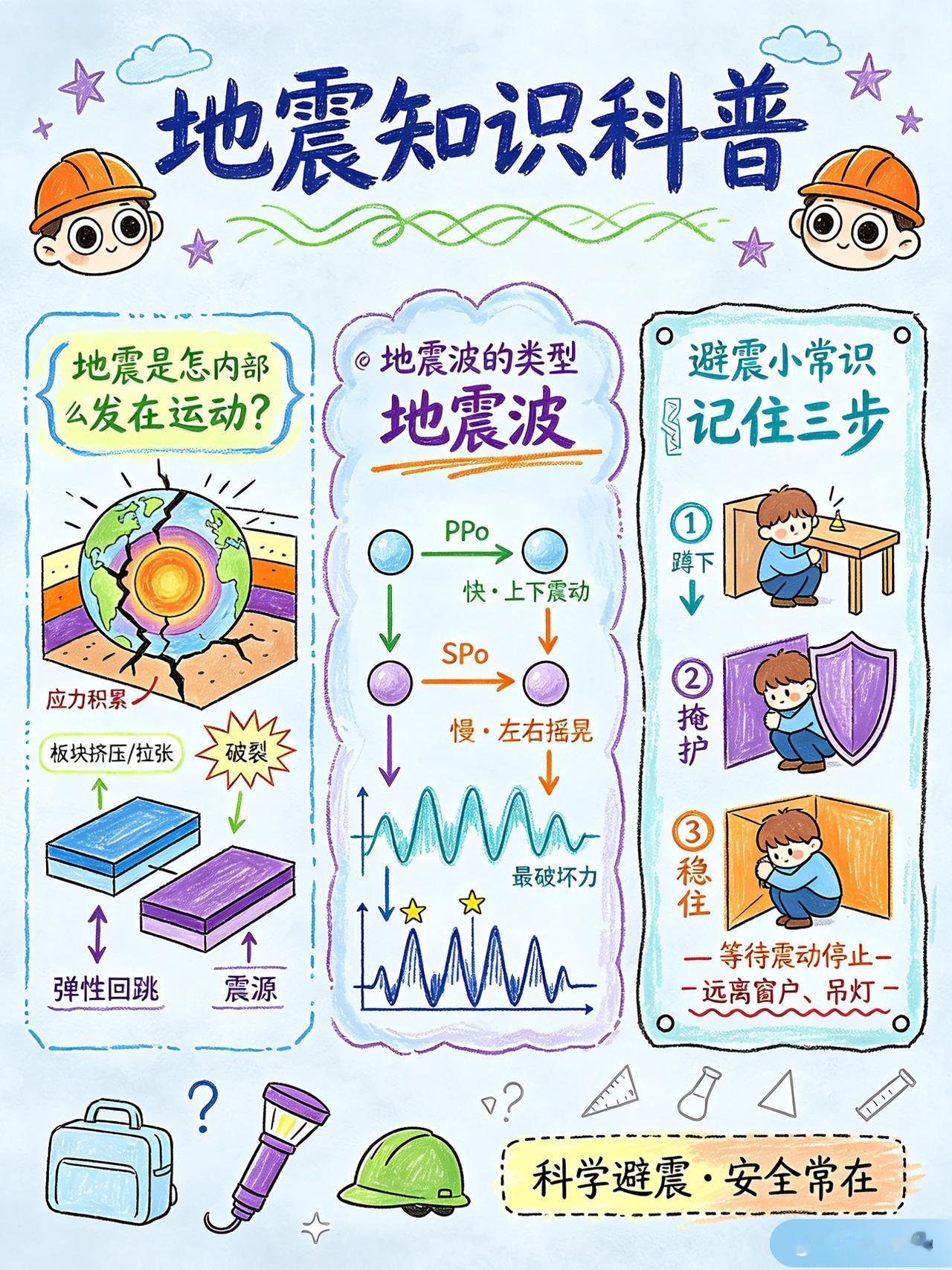 一图看懂：地震知识科普地震知识科普 防灾减灾科普 科普 涨知识