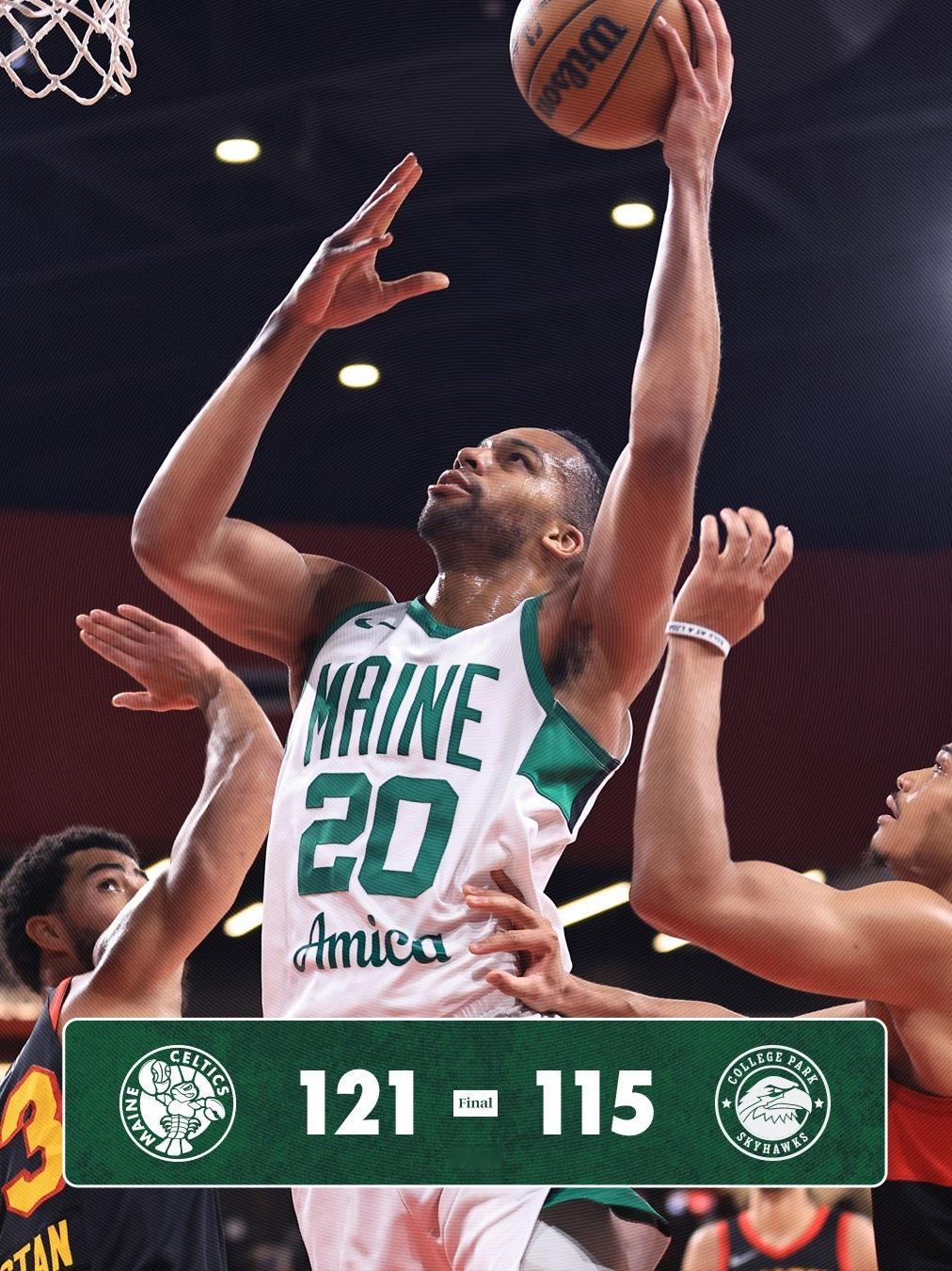 缅因州凯尔特人 121–115 ! Celtics Win ! 缅因州凯尔特人队