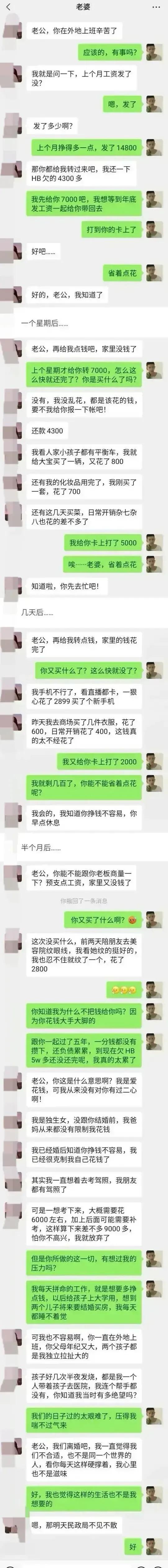 婚姻中的男人与女人，
长图看完，
发现男人和女人都一肚子的苦，
各自觉得自己都很