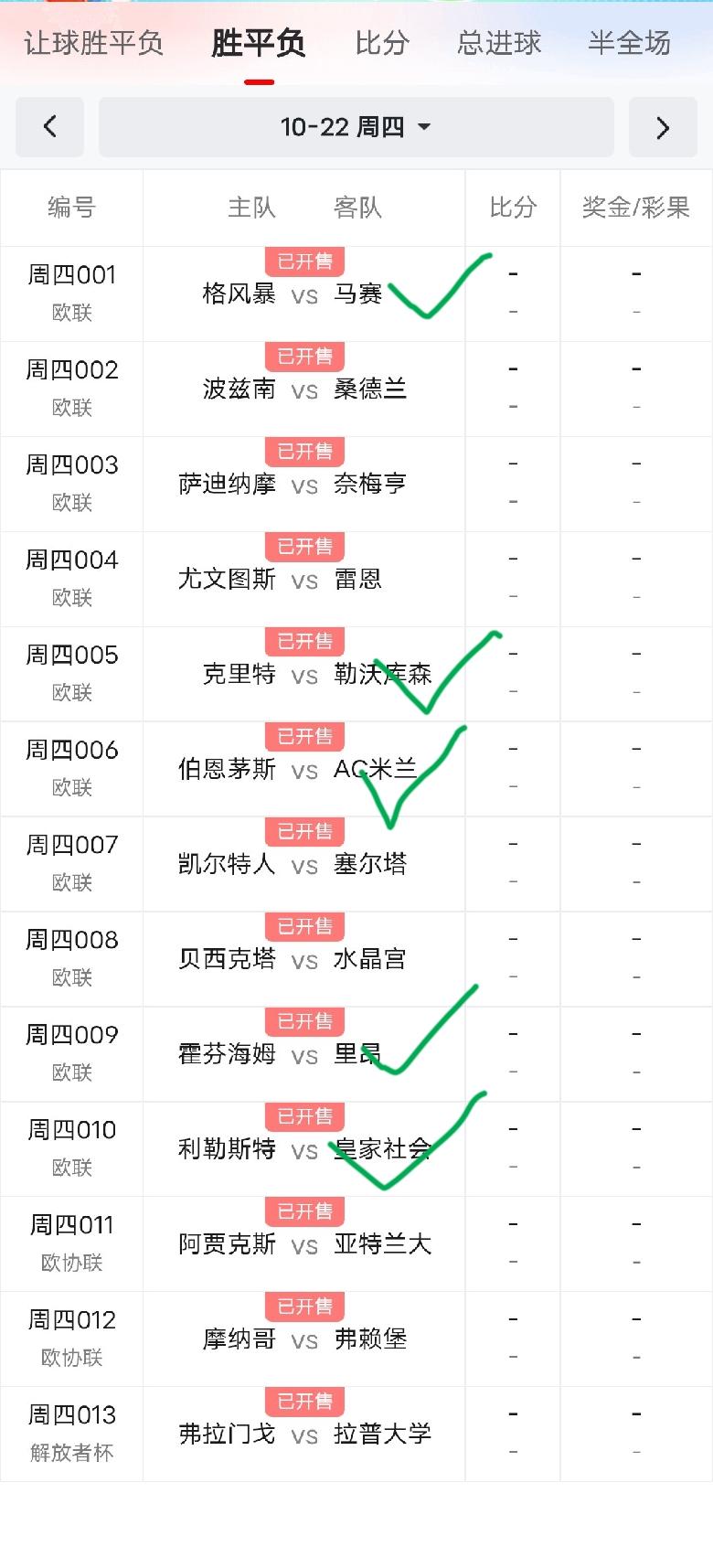 今晚欧联和欧协联的这些比赛，哪几场最有可能爆出冷门？
第一场，当然是001格风暴