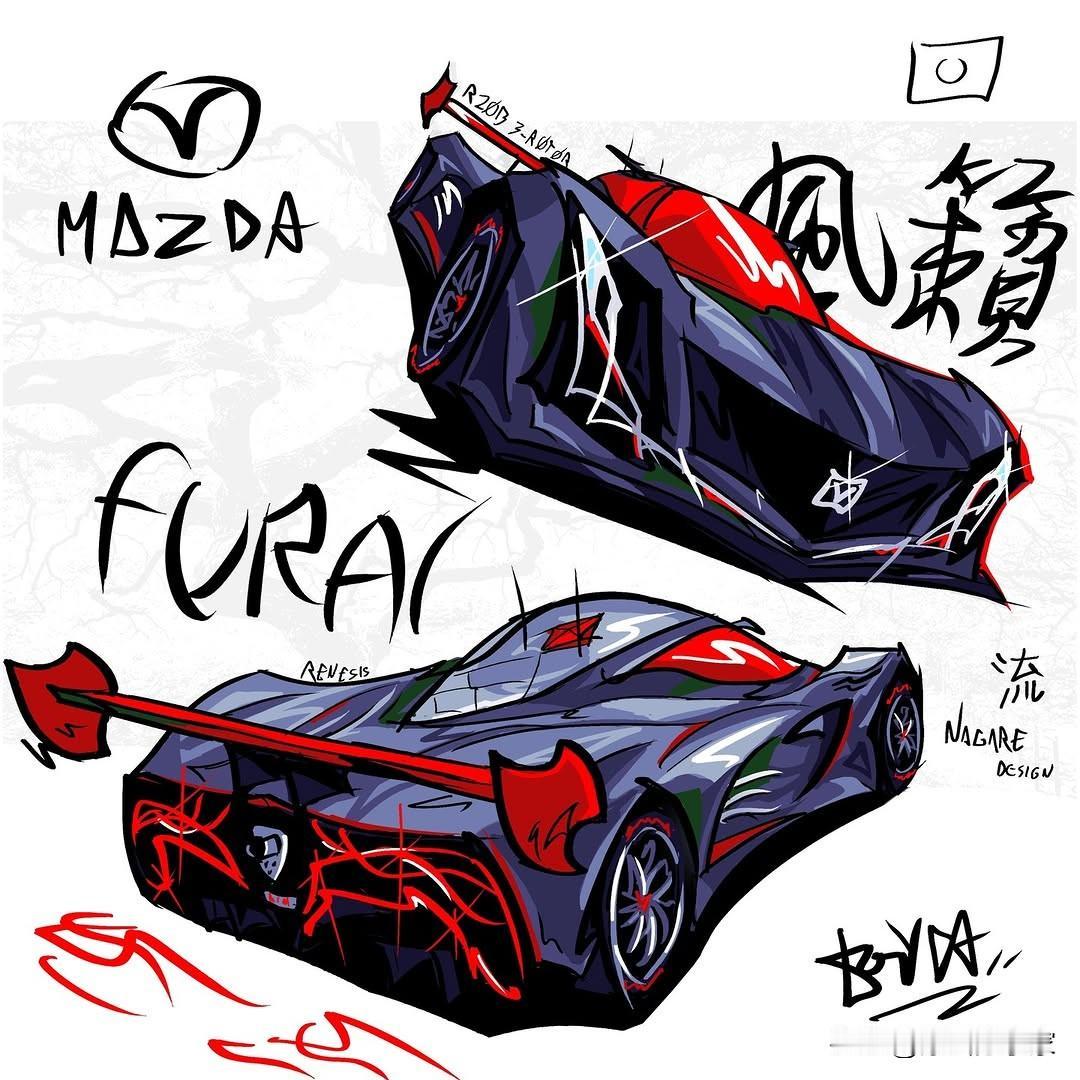 汽车插画作品一组 画师bryda